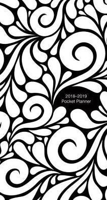 2018 BLACK & WHITE SWIRLS POCKET PLANNER
