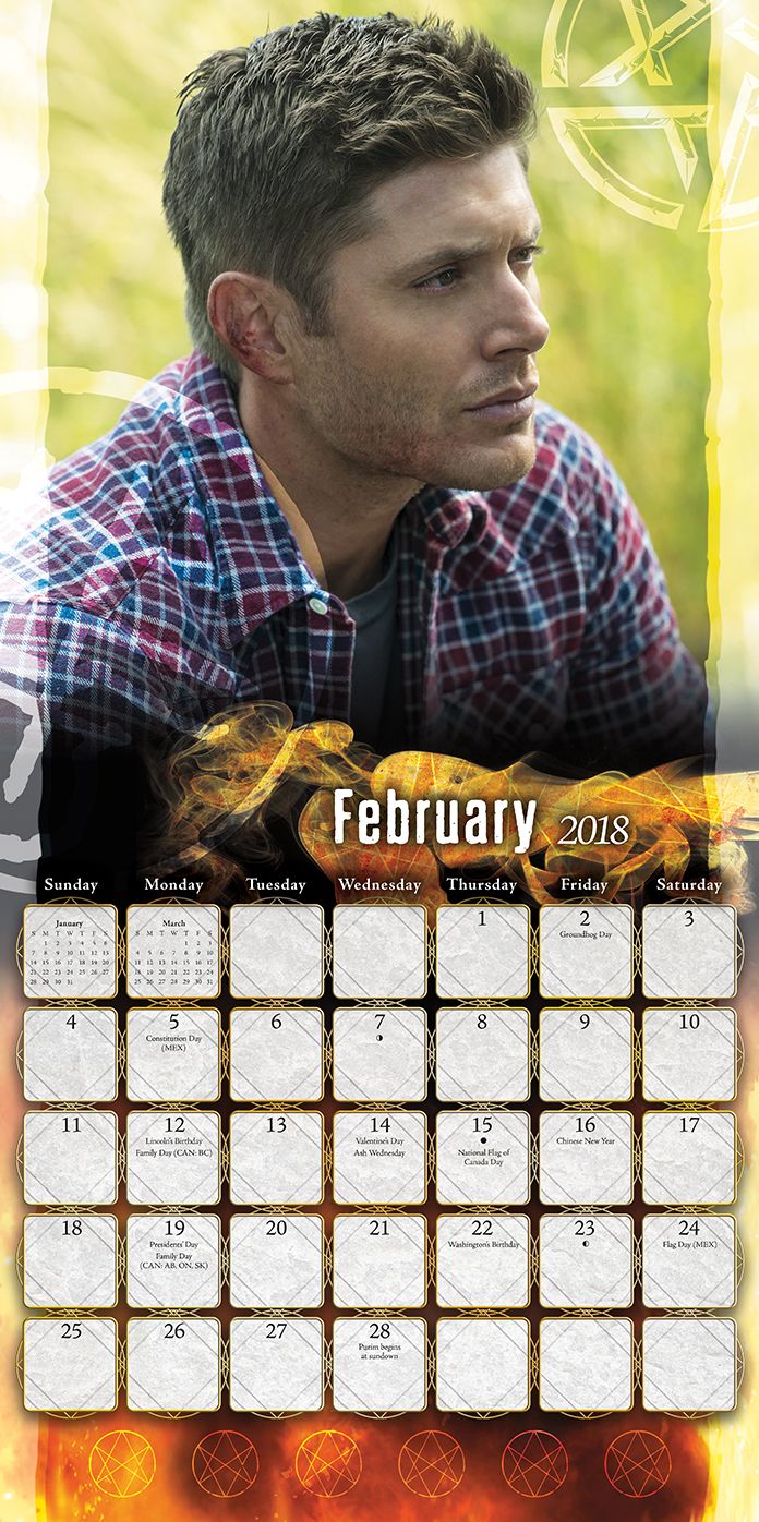 2018 SUPERNATURAL WALL CALENDAR