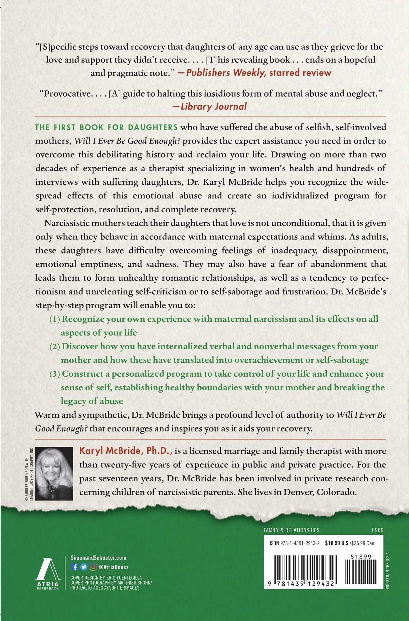 Will I Ever Be Good Enough?: Healing the Daughters of Narcissistic Mothers