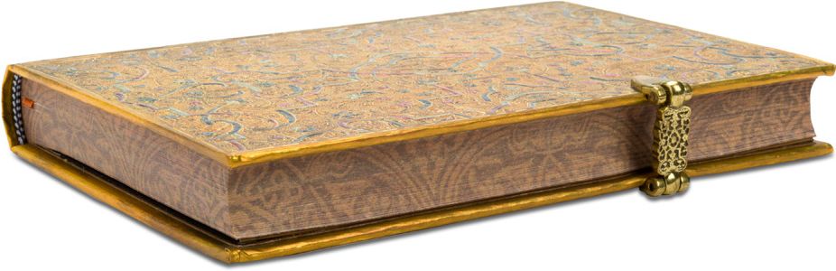 Gold Inlay Mini Bound Lined Journal 4" x 5.5"