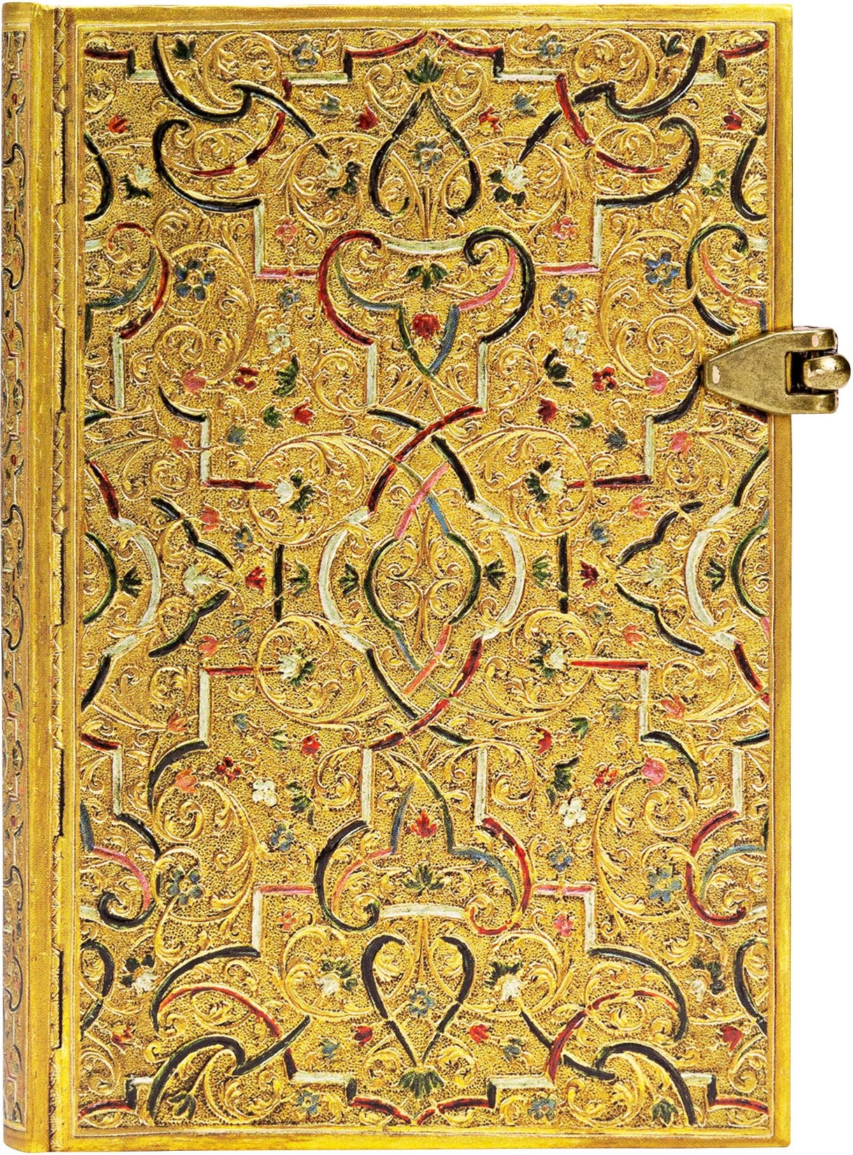 Gold Inlay Mini Bound Lined Journal 4" x 5.5"