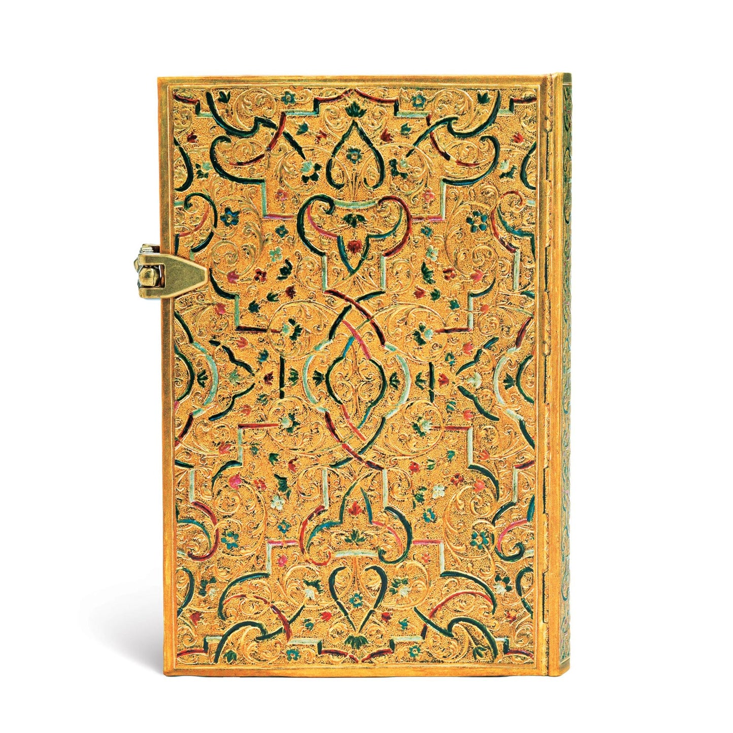 Gold Inlay Mini Bound Lined Journal 4" x 5.5"