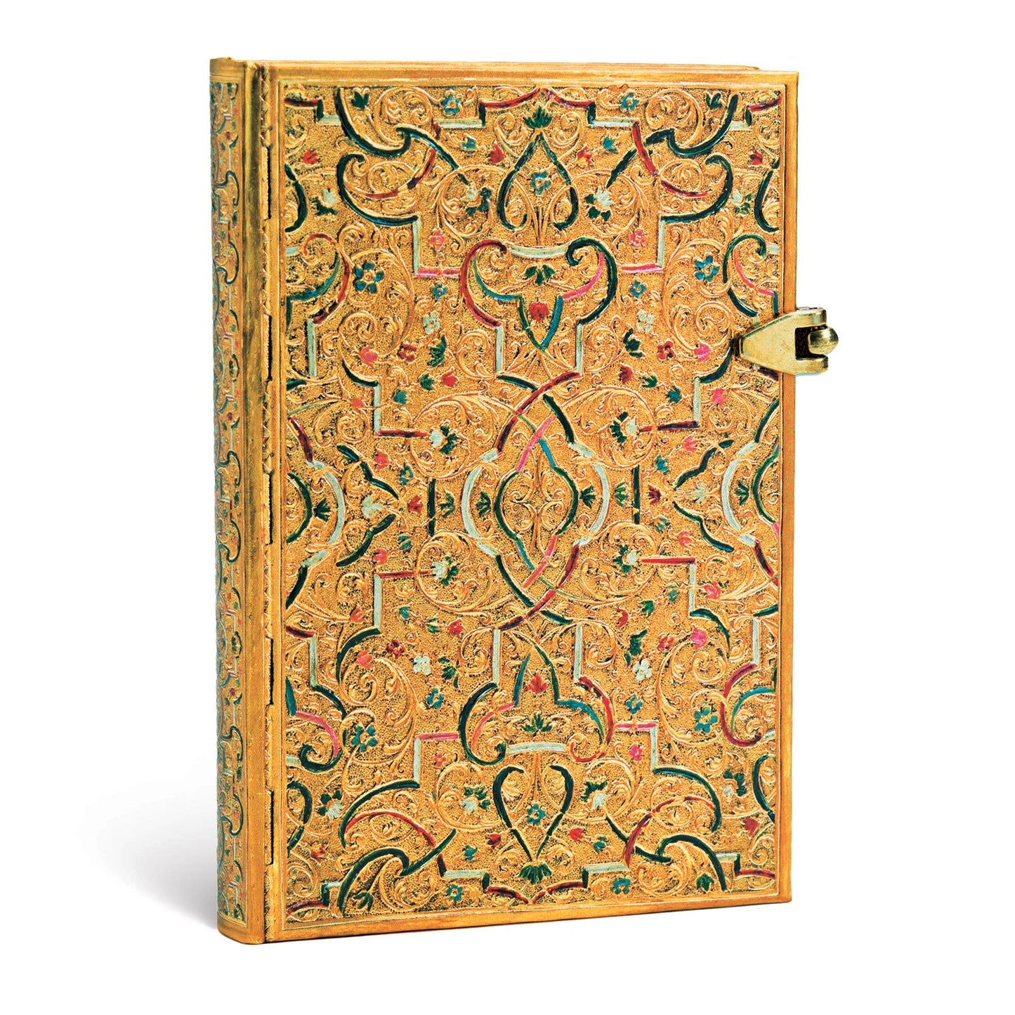 Gold Inlay Mini Bound Lined Journal 4" x 5.5"
