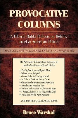 PROVOCATIVE COLUMNS: A Liberal Rabbi Reflects on Beliefs, Israel & American Politics