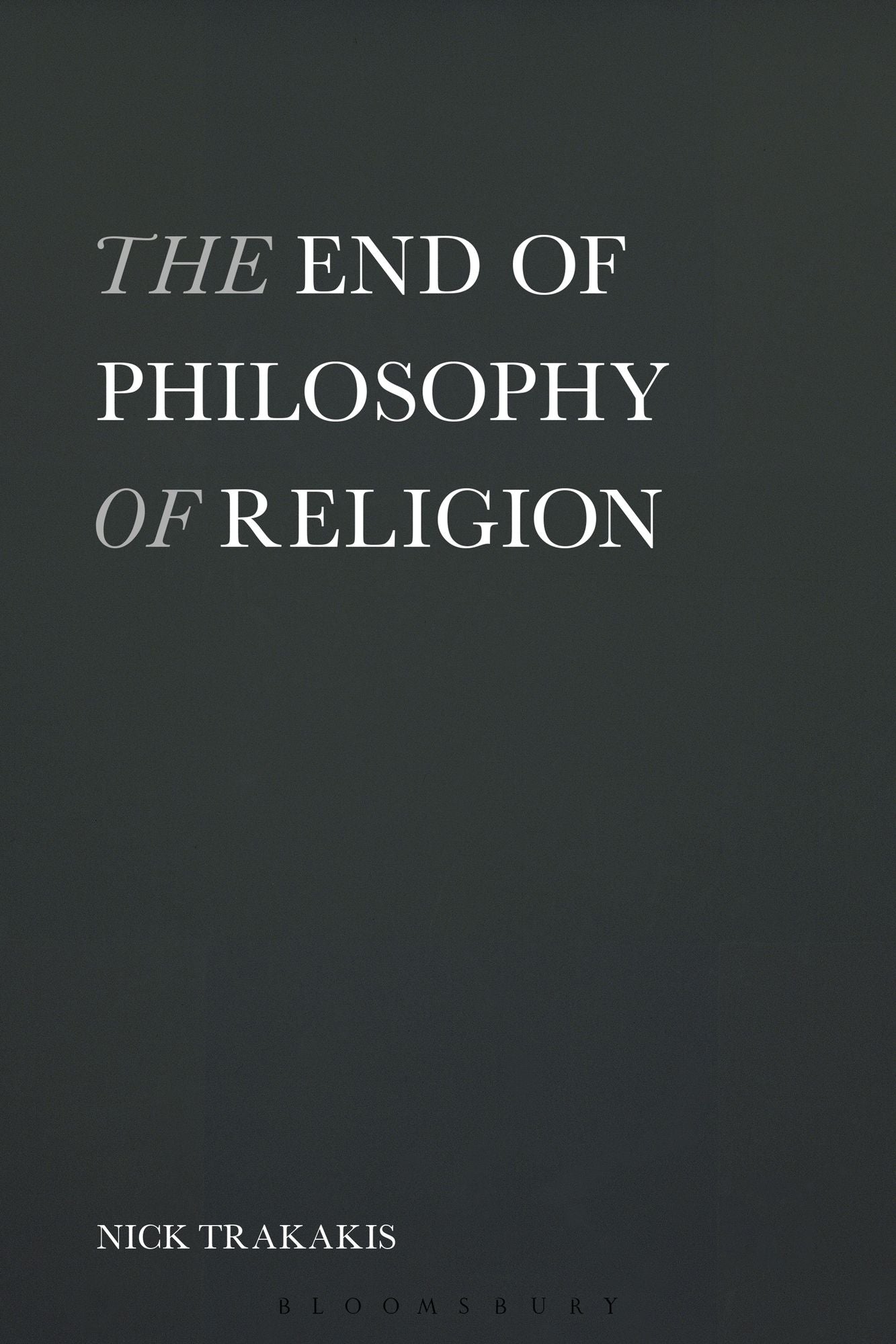 The End of Philosophy of Religion