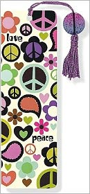Peace Out Beaded Paper Bookmark