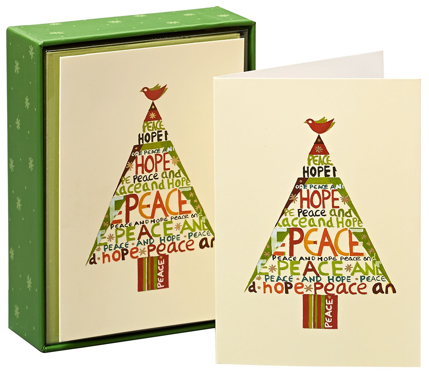 Peace Hope Tree Christmas Boxed Cards