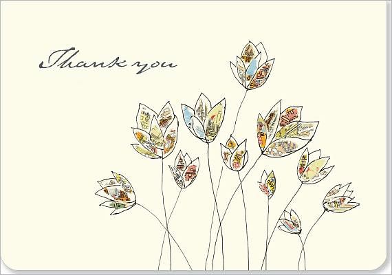 Branches Collage Thank You Boxed Note Cards Set of 14