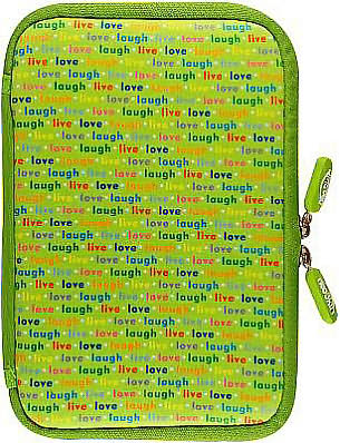 NeoSkin Kindle Fire Live, Love, Laugh Neoprene Jacket: With Built-In Screen Protection