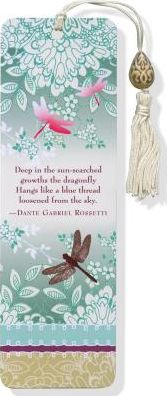 Dragonfly Beaded Paper Bookmark