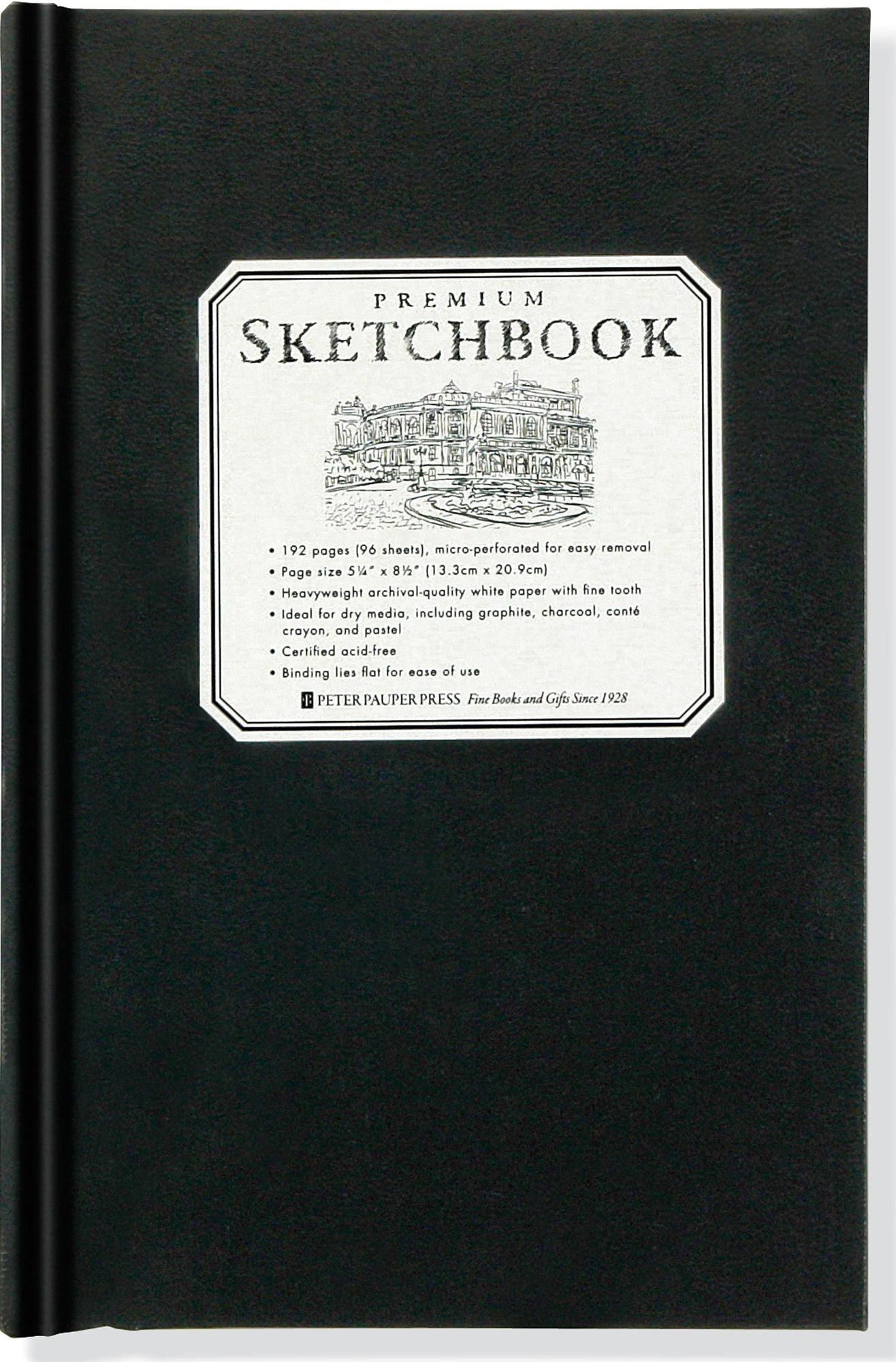 Premium Black Sketchbook Small 5.5" x 8.5"