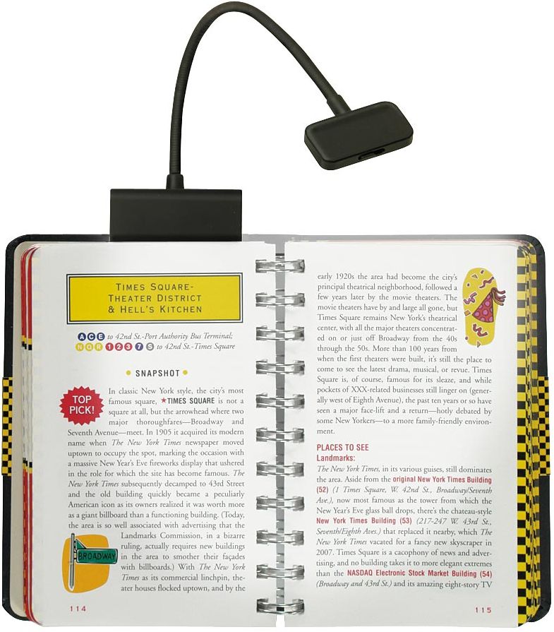 Trio Clip-On Reading Light in Black