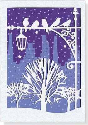 Winter Roost Laser Cut Christmas Boxed Card