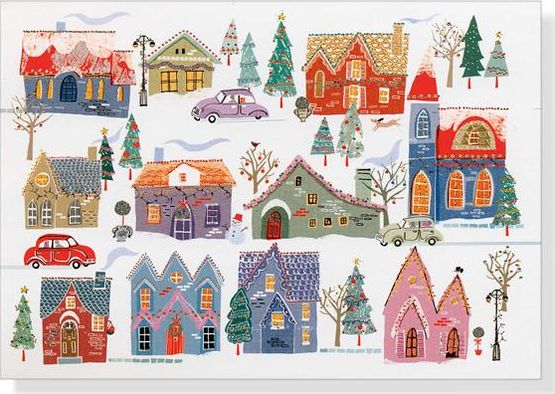 All Around Town Christmas Boxed Card