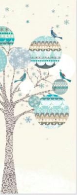 Tree And Ornament Collage Christmas Boxed Card