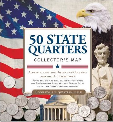 50 State Quarters Collector Map (Coin Collecting, Numismatics)