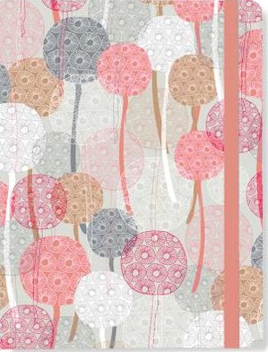 Peach Orchard Gray Bound Lined Journal 6'' x 8''
