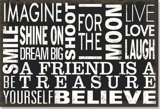 Subway Art Believe Note Card Set of 14