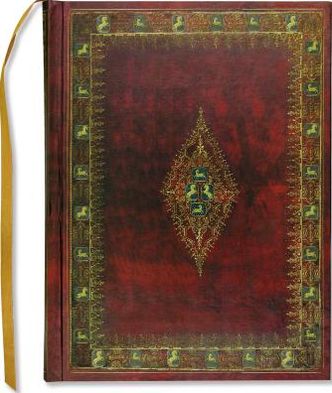 Golden Equine Maroon Bound Lined Journal 6 x 8