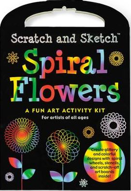 Flowers Spiral Art Scratch & Sketch Kit