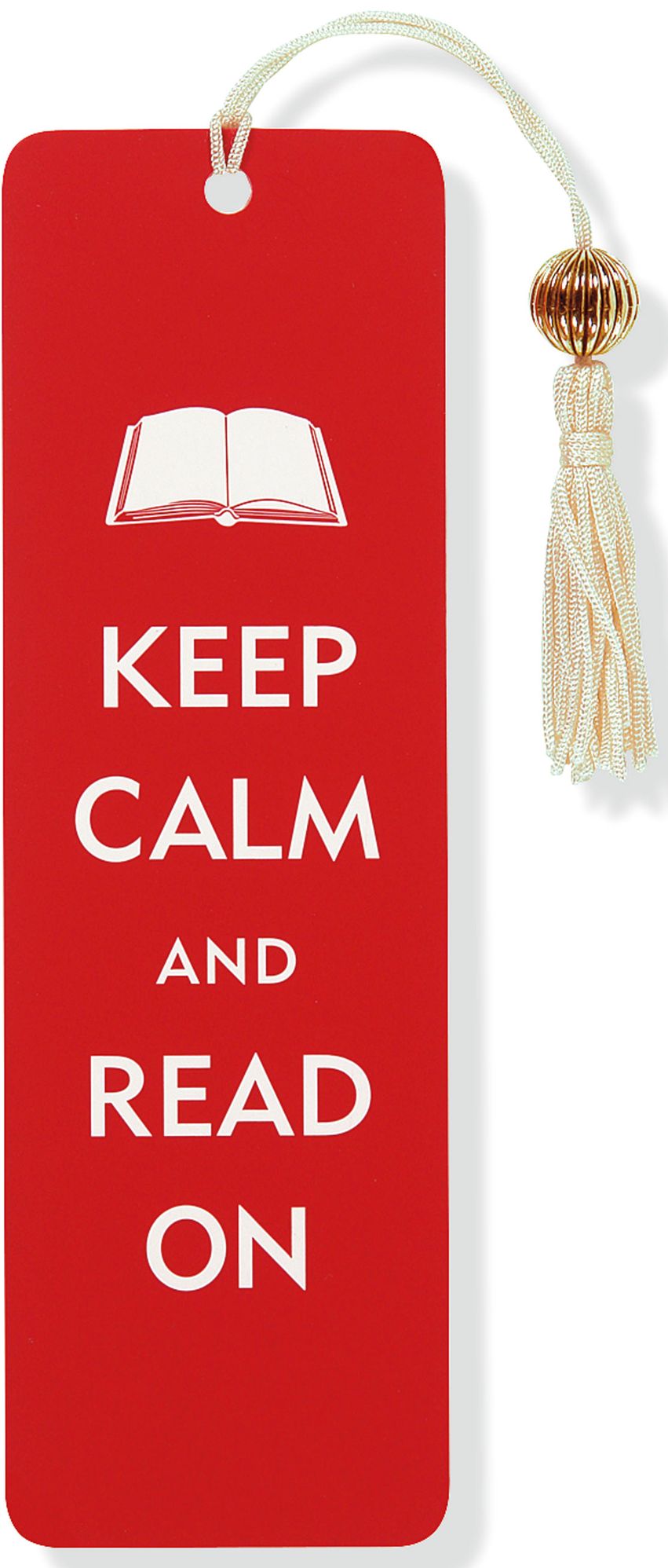 Keep Calm and Read On Beaded Paper Bookmark