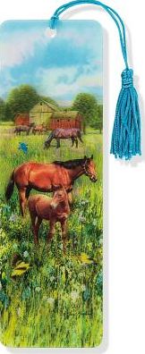 Horses 3-D Bookmark