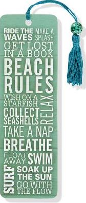 Beach Rules Beaded Bookmark
