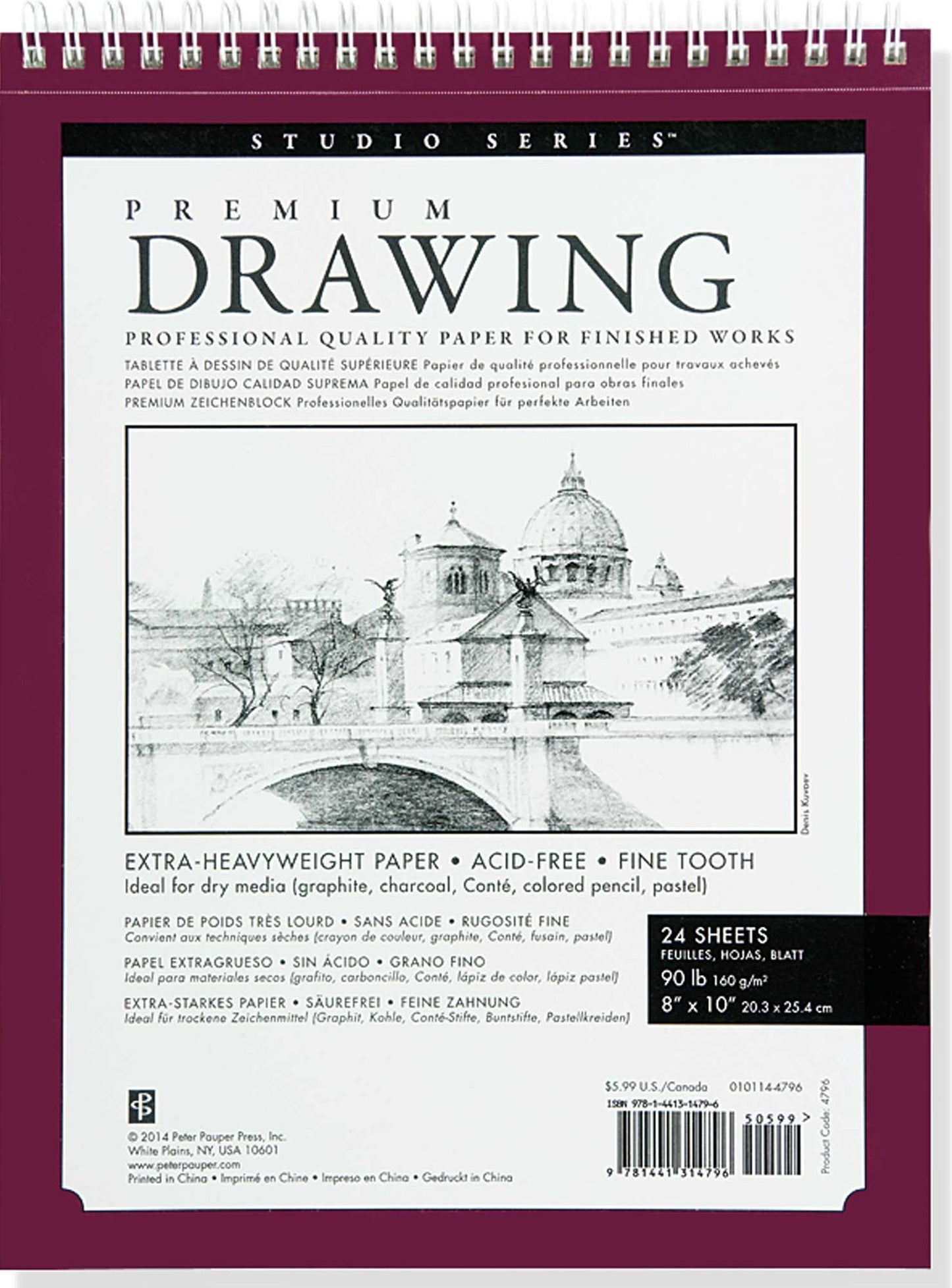 Studio Series Premium Drawing Pad 8'' x 10''