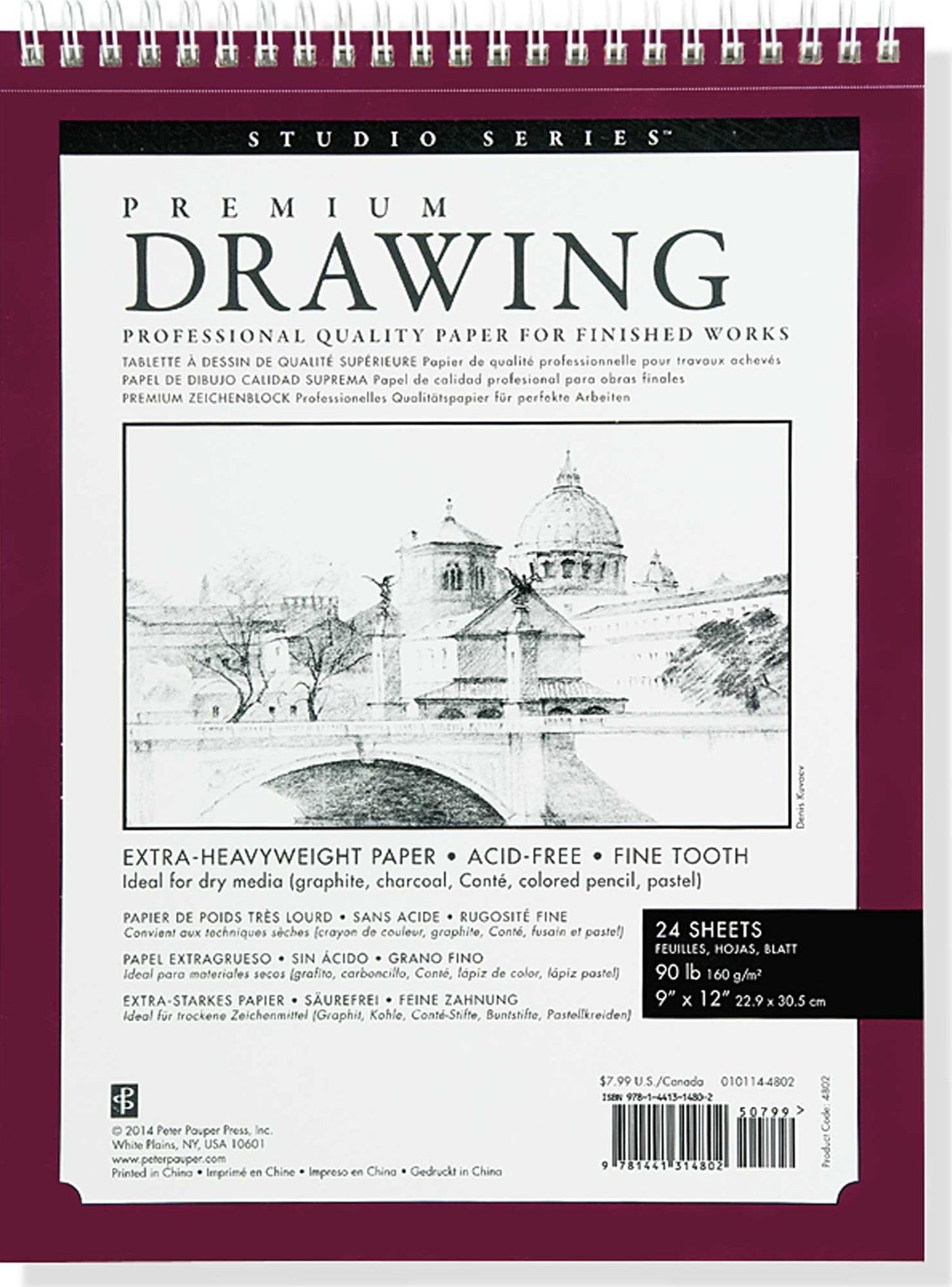 Studio Series Premium Drawing Pad 9'' x 12''