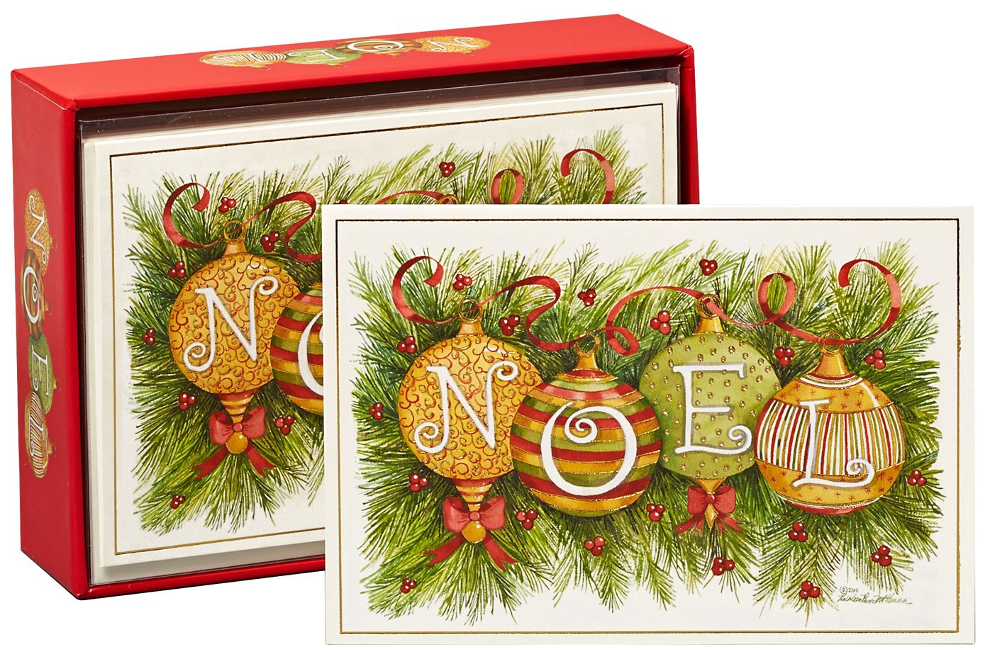 Noel Ornaments Christmas Boxed Cards