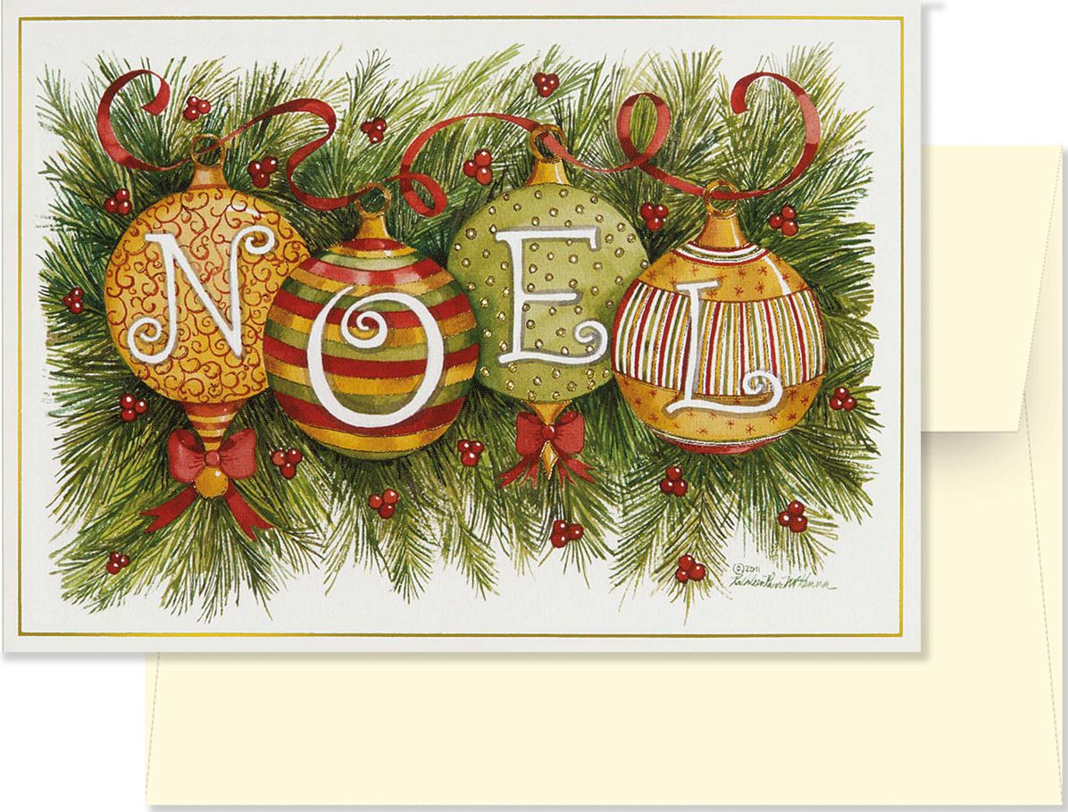 Noel Ornaments Christmas Boxed Cards