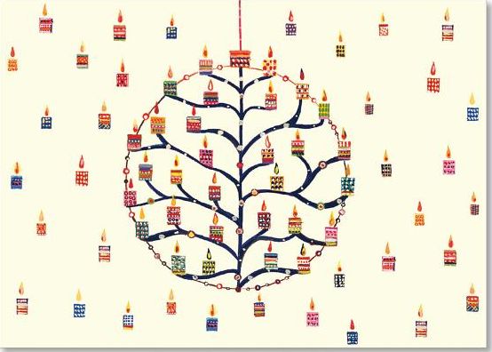 Candles Of Peace Christmas Boxed Card