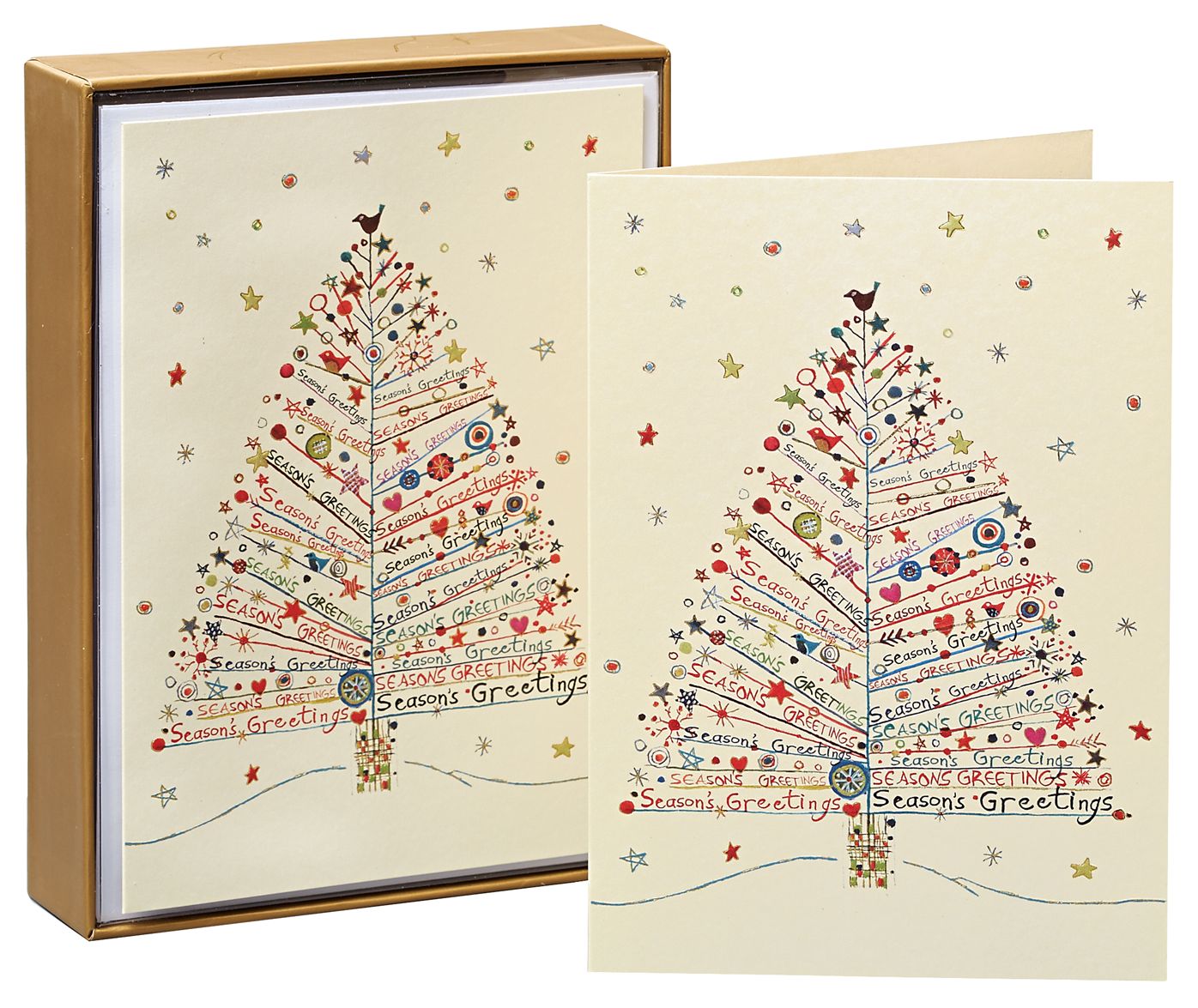 Season's Greetings Tree Christmas Boxed Cards