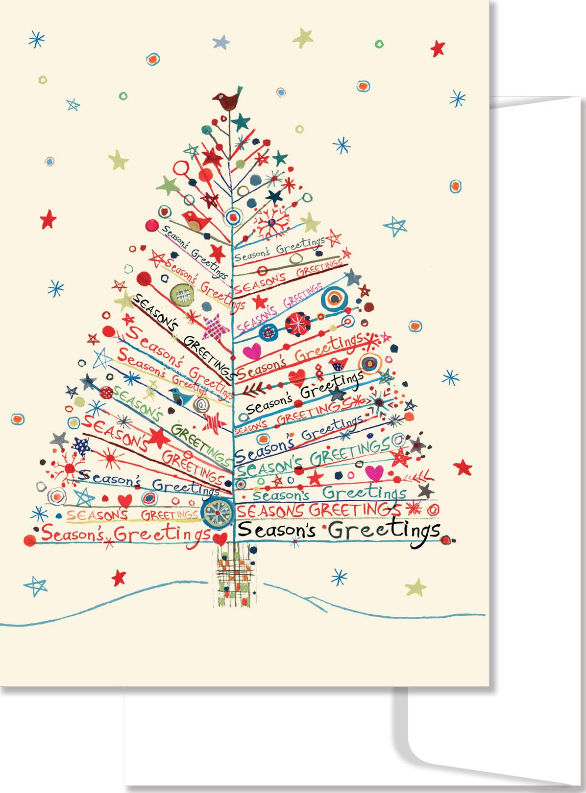 Season's Greetings Tree Christmas Boxed Cards