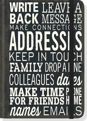 Keep in Touch Address Book Black & White