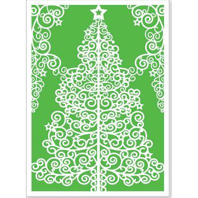 Festive Tree Laser Cut Christmas Boxed Card