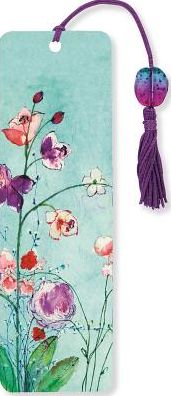 Fuchsia Blooms Beaded Bookmark