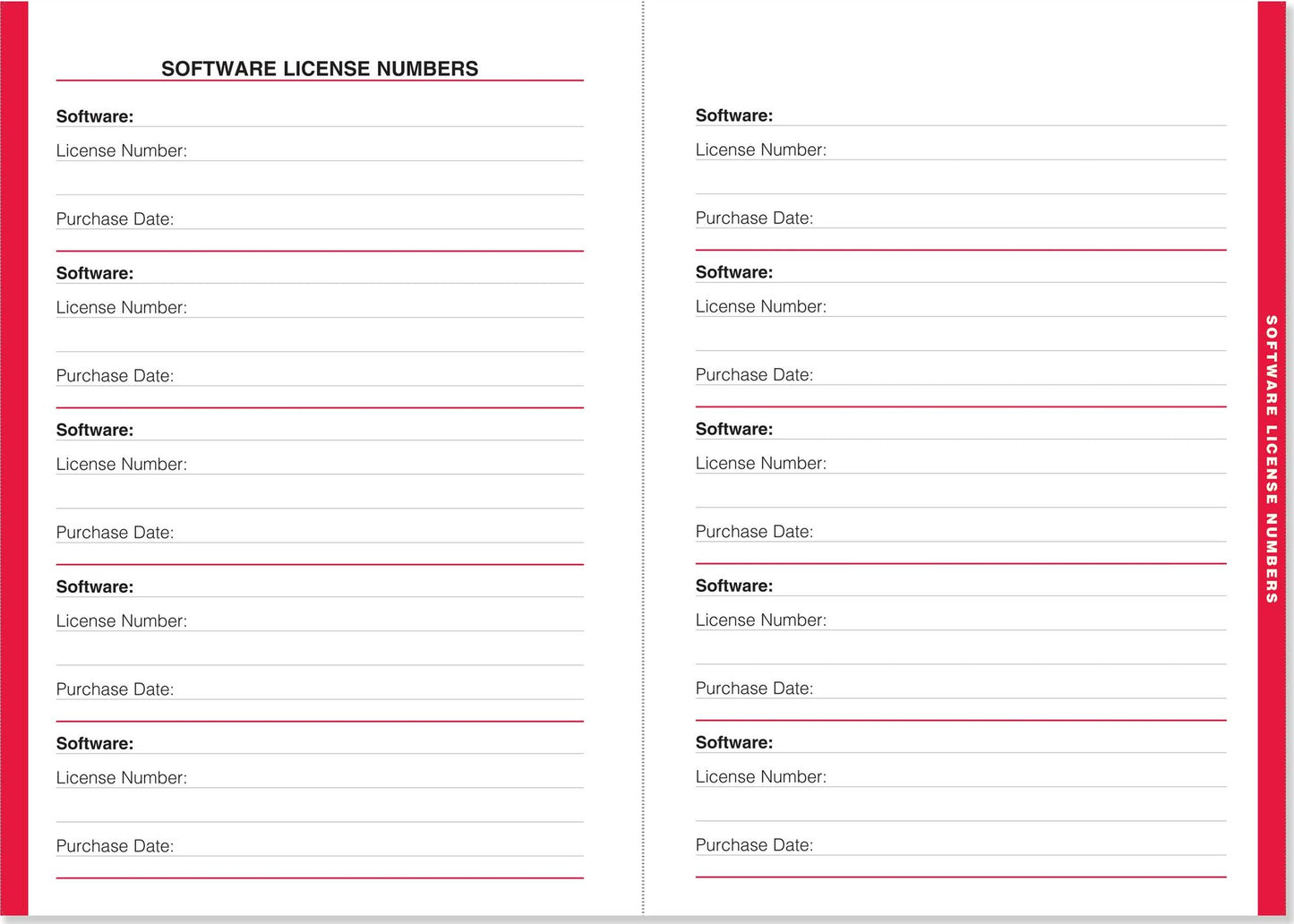 Large-Format Internet Address & Password Logbook