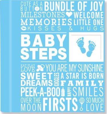 Baby Steps-Baby's First Year Album in Blue