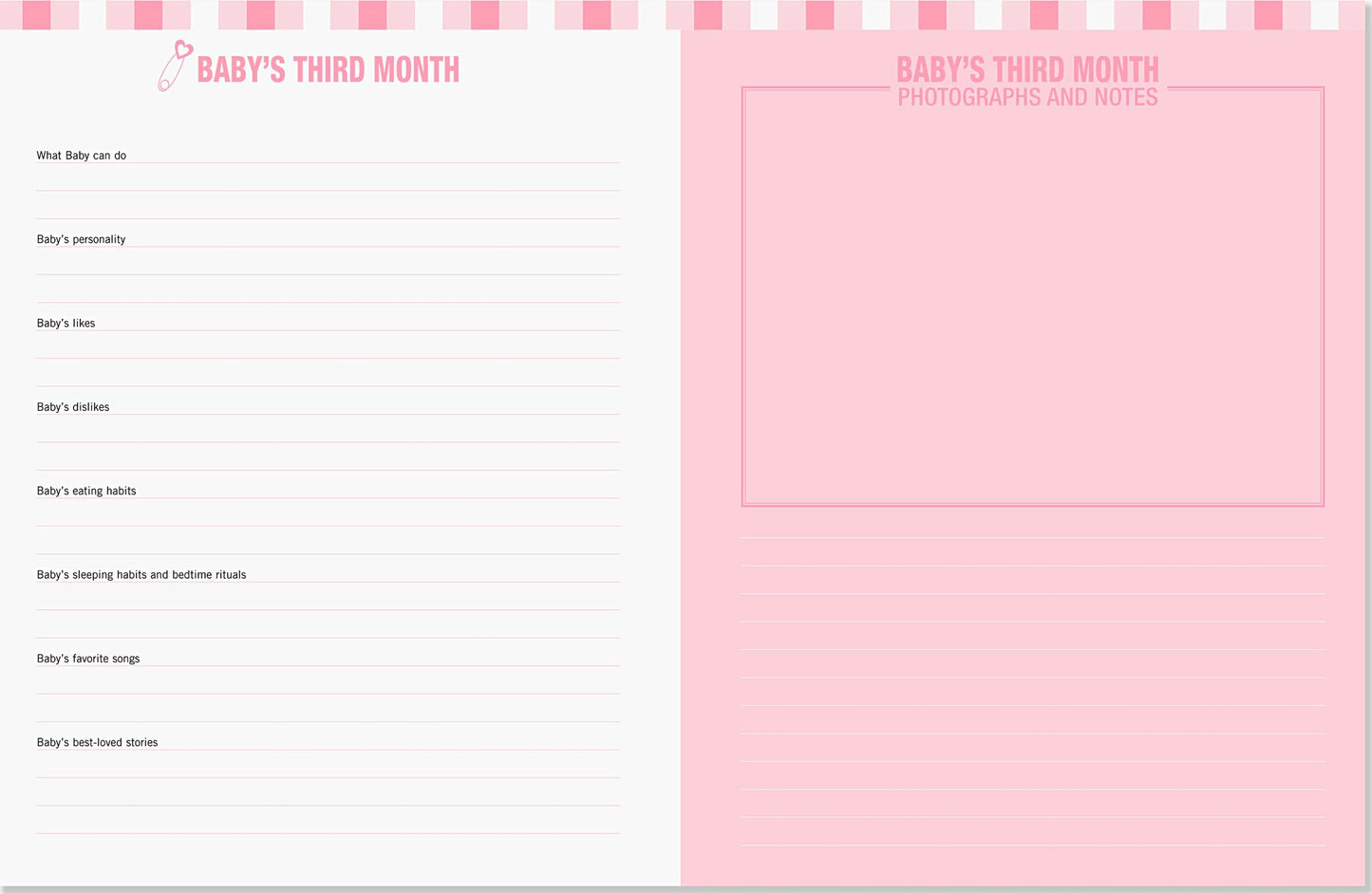 Baby Steps- Baby's First Year Album in Pink