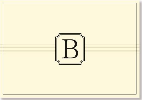 Monogram Note Cards: B (Stationery, Boxed Cards)