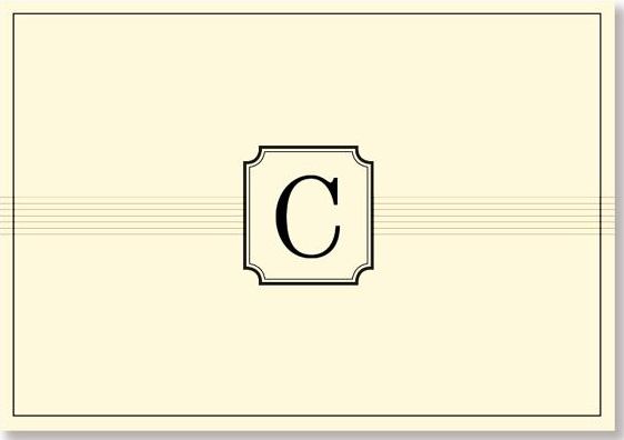 Monogram Note Cards: C (Stationery, Boxed Cards)