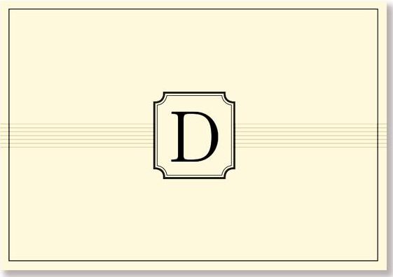 Monogram Note Cards: D (Stationery, Boxed Cards)