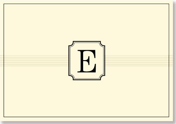 Monogram Note Cards: E (Stationery, Boxed Cards)