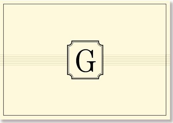 Monogram Note Cards: G (Stationery, Boxed Cards)