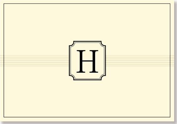 Monogram Note Cards: H (Stationery, Boxed Cards)