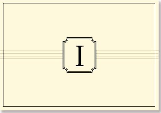 Monogram Note Cards: I (Stationery, Boxed Cards)