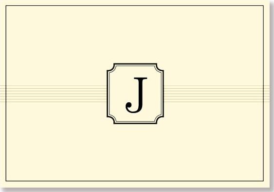Monogram Note Cards: J (Stationery, Boxed Cards)