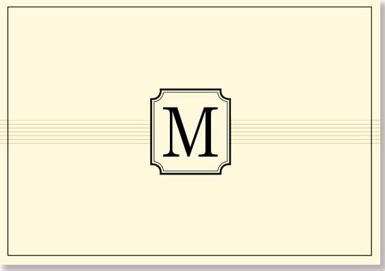 Monogram Note Cards: M (Stationery, Boxed Cards)