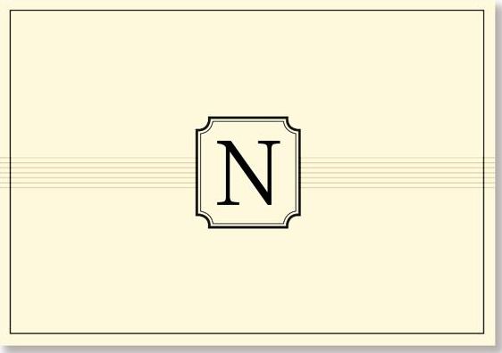 Monogram Note Cards: N (Stationery, Boxed Cards)